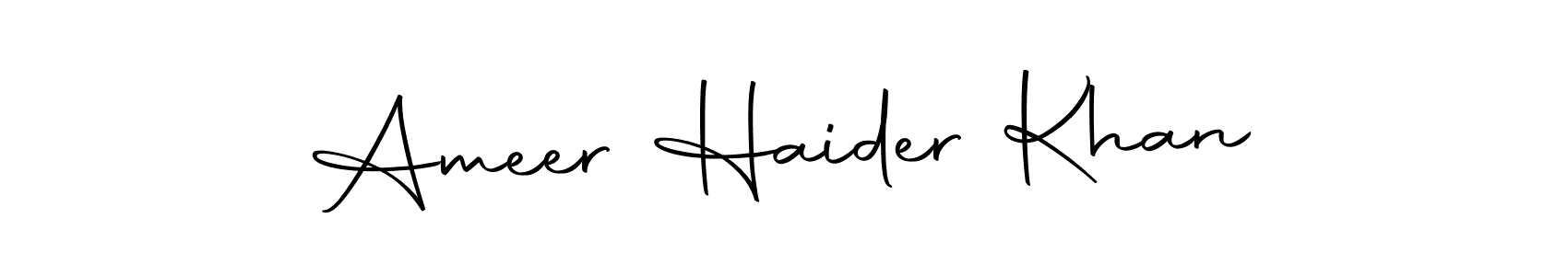Design your own signature with our free online signature maker. With this signature software, you can create a handwritten (Autography-DOLnW) signature for name Ameer Haider Khan. Ameer Haider Khan signature style 10 images and pictures png