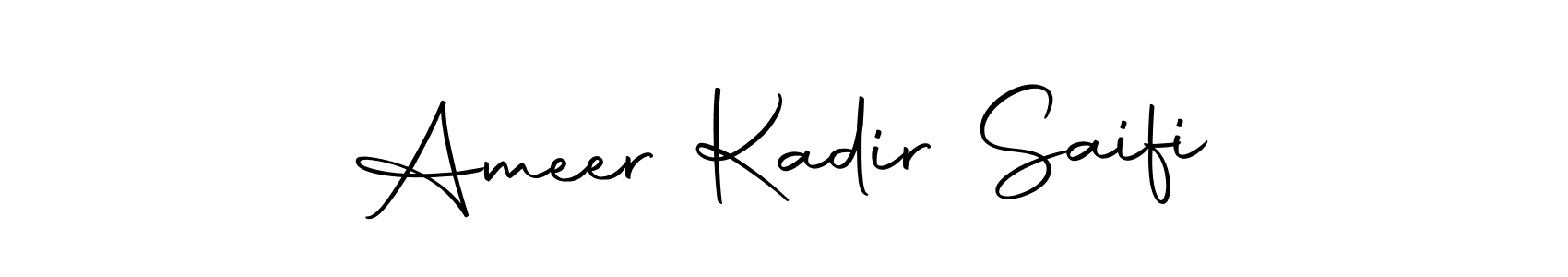 You can use this online signature creator to create a handwritten signature for the name Ameer Kadir Saifi. This is the best online autograph maker. Ameer Kadir Saifi signature style 10 images and pictures png