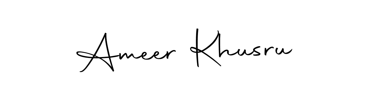 Also we have Ameer Khusru name is the best signature style. Create professional handwritten signature collection using Autography-DOLnW autograph style. Ameer Khusru signature style 10 images and pictures png