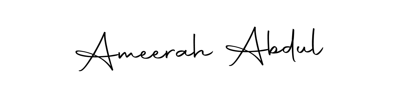 Make a beautiful signature design for name Ameerah Abdul. With this signature (Autography-DOLnW) style, you can create a handwritten signature for free. Ameerah Abdul signature style 10 images and pictures png