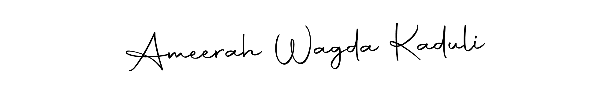 You should practise on your own different ways (Autography-DOLnW) to write your name (Ameerah Wagda Kaduli) in signature. don't let someone else do it for you. Ameerah Wagda Kaduli signature style 10 images and pictures png