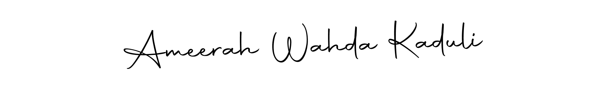 Use a signature maker to create a handwritten signature online. With this signature software, you can design (Autography-DOLnW) your own signature for name Ameerah Wahda Kaduli. Ameerah Wahda Kaduli signature style 10 images and pictures png