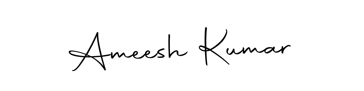 How to make Ameesh Kumar name signature. Use Autography-DOLnW style for creating short signs online. This is the latest handwritten sign. Ameesh Kumar signature style 10 images and pictures png