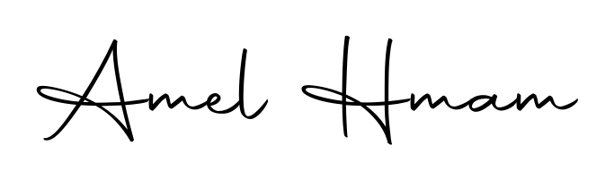 The Autography-DOLnW font transforms the name Amel Hmam into an executive sign with sharp precision and distinguished character. Amel Hmam signature style 10 images and pictures png
