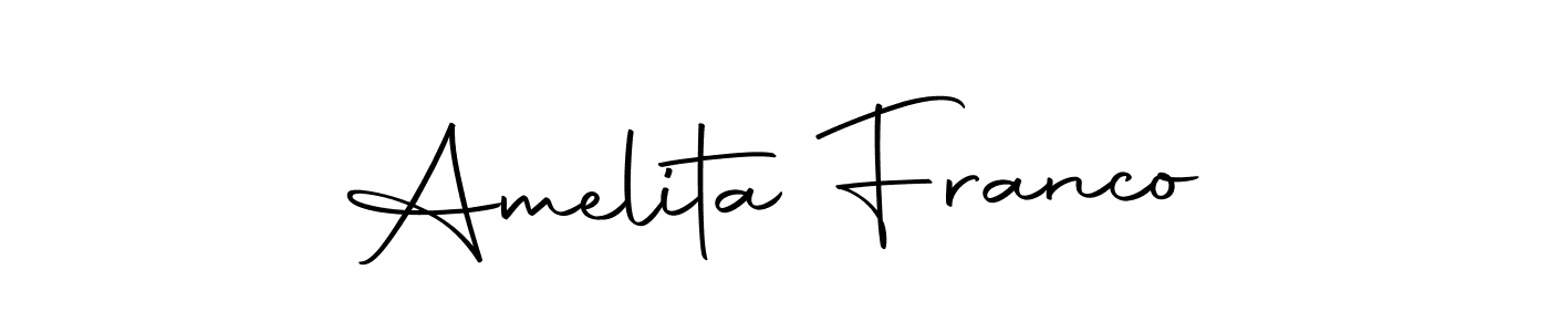 Make a beautiful signature design for name Amelita Franco. Use this online signature maker to create a handwritten signature for free. Amelita Franco signature style 10 images and pictures png