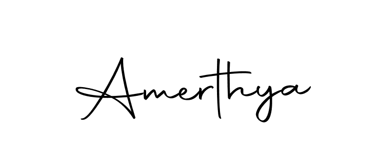 Design your own signature with our free online signature maker. With this signature software, you can create a handwritten (Autography-DOLnW) signature for name Amerthya. Amerthya signature style 10 images and pictures png