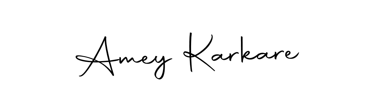 How to make Amey Karkare name signature. Use Autography-DOLnW style for creating short signs online. This is the latest handwritten sign. Amey Karkare signature style 10 images and pictures png