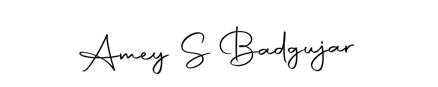 Create a beautiful signature design for name Amey S Badgujar. With this signature (Autography-DOLnW) fonts, you can make a handwritten signature for free. Amey S Badgujar signature style 10 images and pictures png