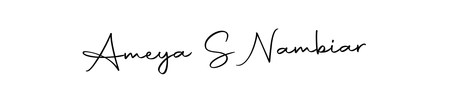 Design your own signature with our free online signature maker. With this signature software, you can create a handwritten (Autography-DOLnW) signature for name Ameya S Nambiar. Ameya S Nambiar signature style 10 images and pictures png