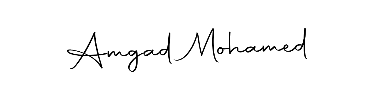 Design your own signature with our free online signature maker. With this signature software, you can create a handwritten (Autography-DOLnW) signature for name Amgad Mohamed. Amgad Mohamed signature style 10 images and pictures png