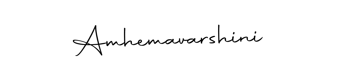 Design your own signature with our free online signature maker. With this signature software, you can create a handwritten (Autography-DOLnW) signature for name Amhemavarshini. Amhemavarshini signature style 10 images and pictures png