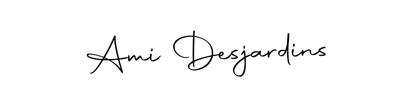 Create a beautiful signature design for name Ami Desjardins. With this signature (Autography-DOLnW) fonts, you can make a handwritten signature for free. Ami Desjardins signature style 10 images and pictures png