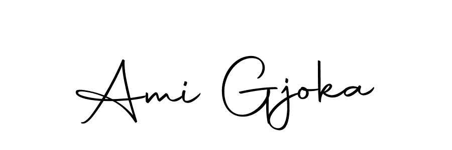 How to make Ami Gjoka name signature. Use Autography-DOLnW style for creating short signs online. This is the latest handwritten sign. Ami Gjoka signature style 10 images and pictures png