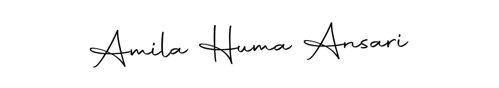 Create a beautiful signature design for name Amila Huma Ansari. With this signature (Autography-DOLnW) fonts, you can make a handwritten signature for free. Amila Huma Ansari signature style 10 images and pictures png