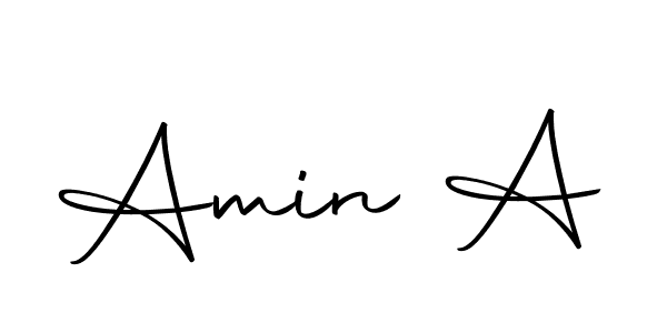 Design your own signature with our free online signature maker. With this signature software, you can create a handwritten (Autography-DOLnW) signature for name Amin A. Amin A signature style 10 images and pictures png