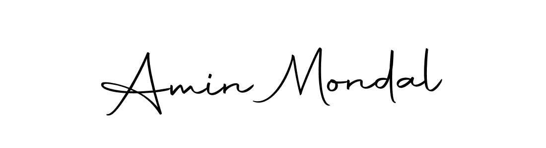 How to make Amin Mondal name signature. Use Autography-DOLnW style for creating short signs online. This is the latest handwritten sign. Amin Mondal signature style 10 images and pictures png