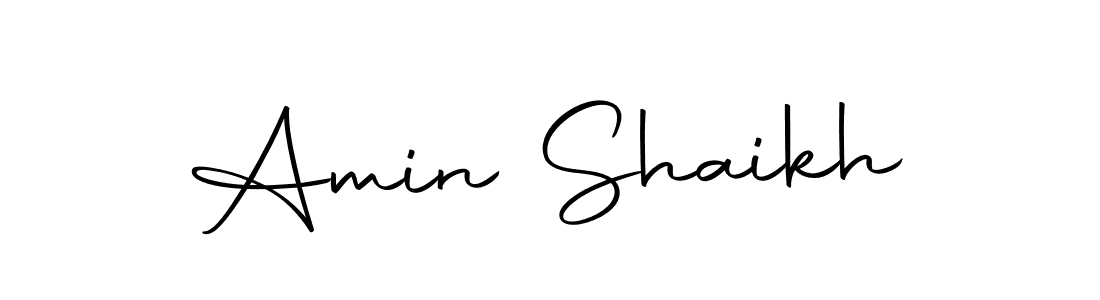 Create a beautiful signature design for name Amin Shaikh. With this signature (Autography-DOLnW) fonts, you can make a handwritten signature for free. Amin Shaikh signature style 10 images and pictures png