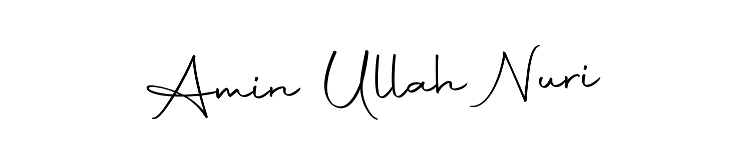 How to make Amin Ullah Nuri name signature. Use Autography-DOLnW style for creating short signs online. This is the latest handwritten sign. Amin Ullah Nuri signature style 10 images and pictures png