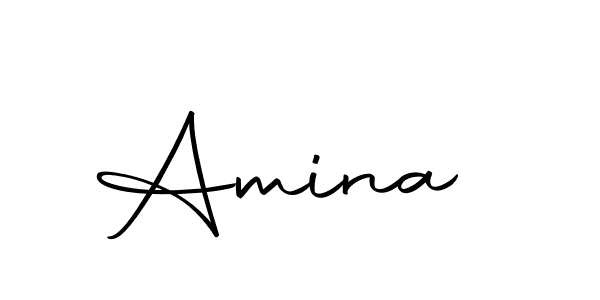 Design your own signature with our free online signature maker. With this signature software, you can create a handwritten (Autography-DOLnW) signature for name Amina . Amina  signature style 10 images and pictures png