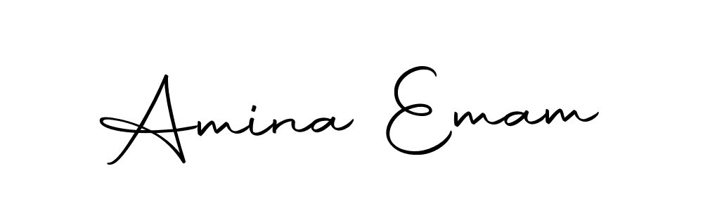 How to make Amina Emam name signature. Use Autography-DOLnW style for creating short signs online. This is the latest handwritten sign. Amina Emam signature style 10 images and pictures png