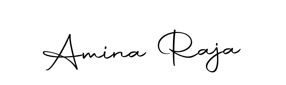 Create a beautiful signature design for name Amina Raja. With this signature (Autography-DOLnW) fonts, you can make a handwritten signature for free. Amina Raja signature style 10 images and pictures png