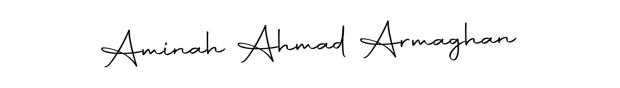 Create a beautiful signature design for name Aminah Ahmad Armaghan. With this signature (Autography-DOLnW) fonts, you can make a handwritten signature for free. Aminah Ahmad Armaghan signature style 10 images and pictures png