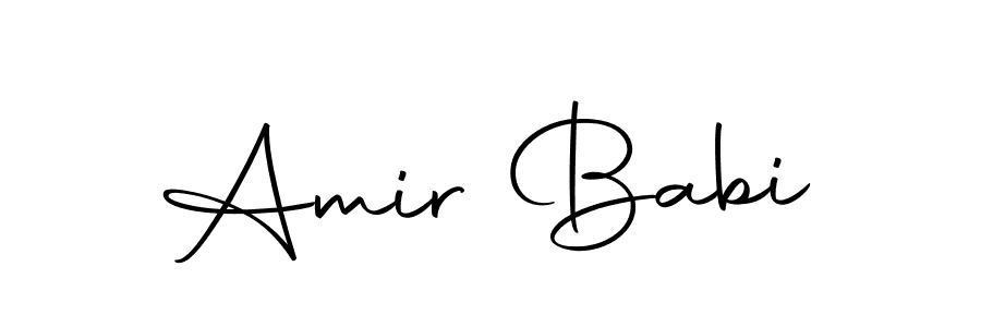 You should practise on your own different ways (Autography-DOLnW) to write your name (Amir Babi) in signature. don't let someone else do it for you. Amir Babi signature style 10 images and pictures png
