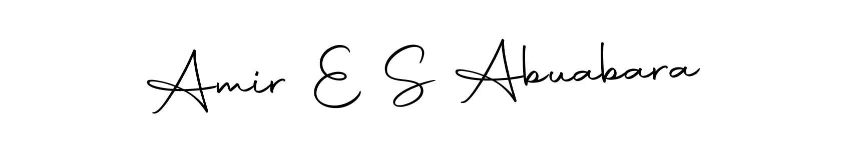 Make a short Amir E S Abuabara signature style. Manage your documents anywhere anytime using Autography-DOLnW. Create and add eSignatures, submit forms, share and send files easily. Amir E S Abuabara signature style 10 images and pictures png