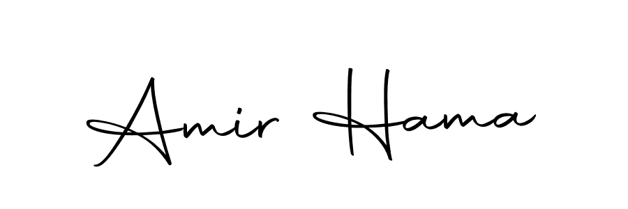 How to make Amir Hama name signature. Use Autography-DOLnW style for creating short signs online. This is the latest handwritten sign. Amir Hama signature style 10 images and pictures png