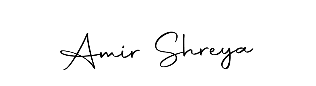 You should practise on your own different ways (Autography-DOLnW) to write your name (Amir Shreya) in signature. don't let someone else do it for you. Amir Shreya signature style 10 images and pictures png