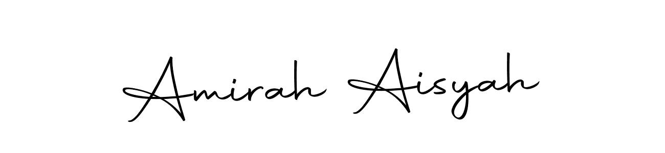 You should practise on your own different ways (Autography-DOLnW) to write your name (Amirah Aisyah) in signature. don't let someone else do it for you. Amirah Aisyah signature style 10 images and pictures png