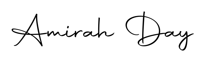 Discover how Amirah Day looks in an executive cursive font (Autography-DOLnW). Perfect for legal documents, invoices, and certificates. Amirah Day signature style 10 images and pictures png