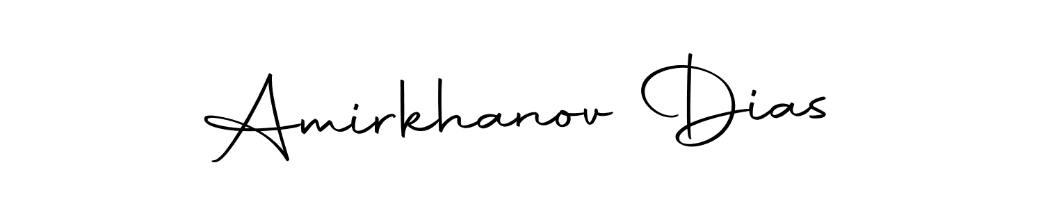 How to make Amirkhanov Dias name signature. Use Autography-DOLnW style for creating short signs online. This is the latest handwritten sign. Amirkhanov Dias signature style 10 images and pictures png