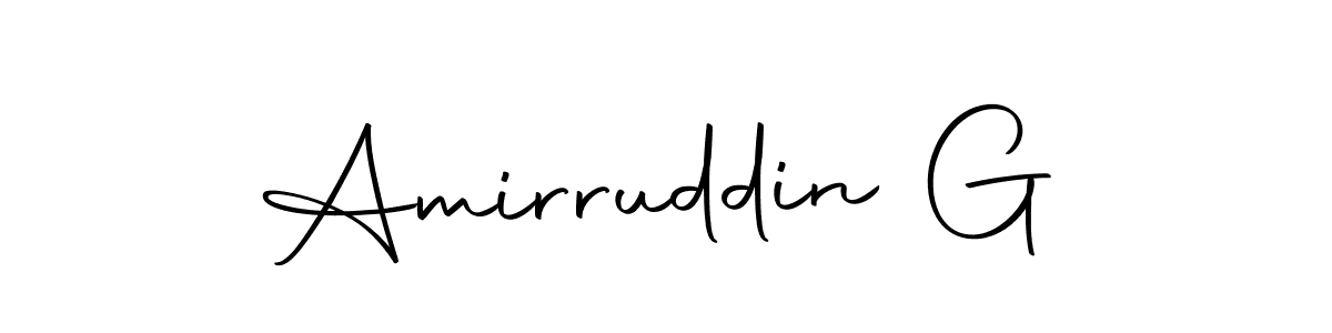 Create a beautiful signature design for name Amirruddin G. With this signature (Autography-DOLnW) fonts, you can make a handwritten signature for free. Amirruddin G signature style 10 images and pictures png