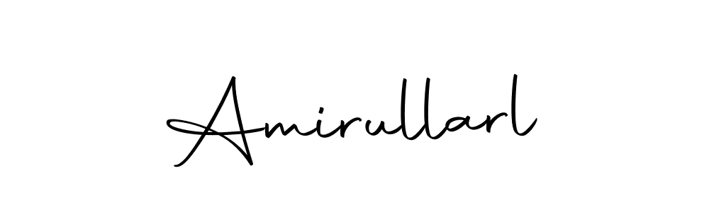How to make Amirullarl name signature. Use Autography-DOLnW style for creating short signs online. This is the latest handwritten sign. Amirullarl signature style 10 images and pictures png