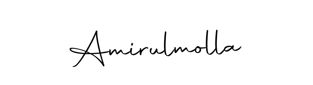 Use a signature maker to create a handwritten signature online. With this signature software, you can design (Autography-DOLnW) your own signature for name Amirulmolla. Amirulmolla signature style 10 images and pictures png