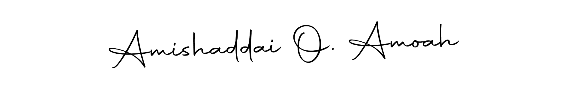 How to make Amishaddai O. Amoah name signature. Use Autography-DOLnW style for creating short signs online. This is the latest handwritten sign. Amishaddai O. Amoah signature style 10 images and pictures png