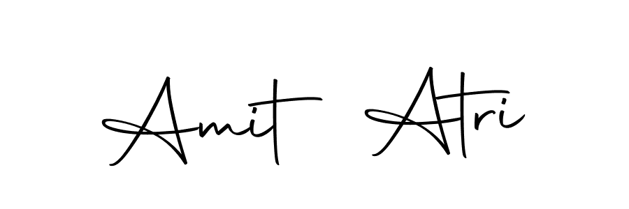How to make Amit Atri name signature. Use Autography-DOLnW style for creating short signs online. This is the latest handwritten sign. Amit Atri signature style 10 images and pictures png