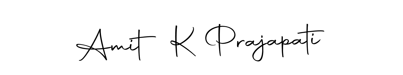 Use a signature maker to create a handwritten signature online. With this signature software, you can design (Autography-DOLnW) your own signature for name Amit K Prajapati. Amit K Prajapati signature style 10 images and pictures png