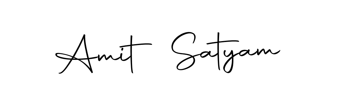 How to make Amit Satyam name signature. Use Autography-DOLnW style for creating short signs online. This is the latest handwritten sign. Amit Satyam signature style 10 images and pictures png