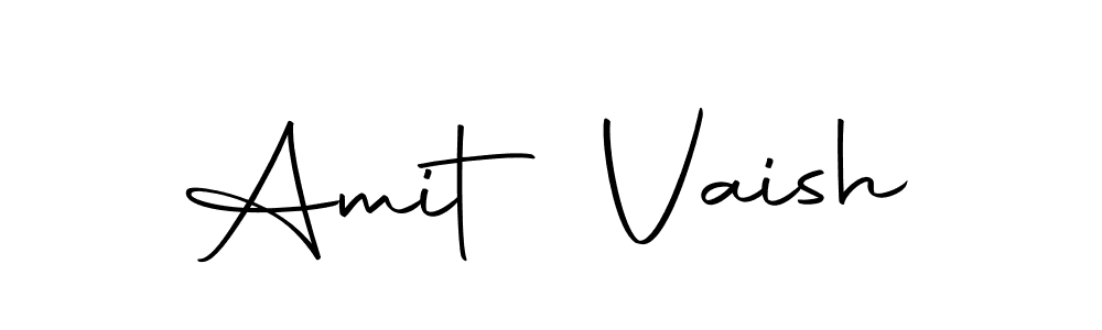 How to make Amit Vaish name signature. Use Autography-DOLnW style for creating short signs online. This is the latest handwritten sign. Amit Vaish signature style 10 images and pictures png