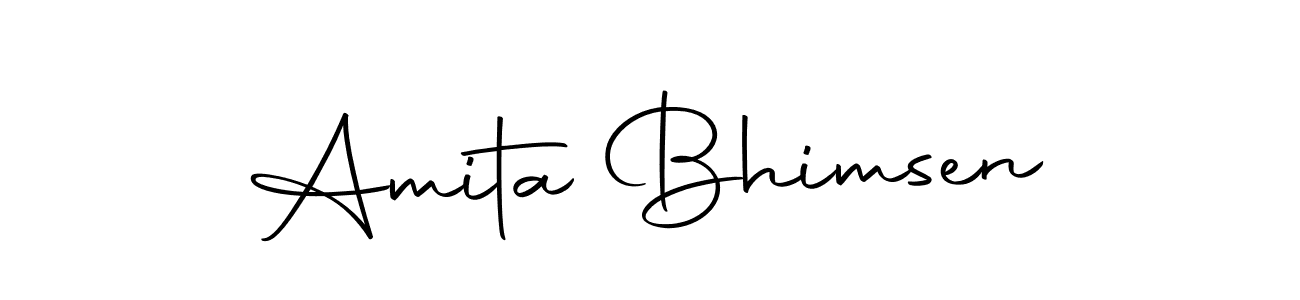 How to make Amita Bhimsen name signature. Use Autography-DOLnW style for creating short signs online. This is the latest handwritten sign. Amita Bhimsen signature style 10 images and pictures png