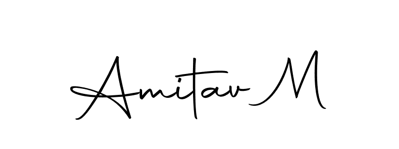 Here are the top 10 professional signature styles for the name Amitav M. These are the best autograph styles you can use for your name. Amitav M signature style 10 images and pictures png