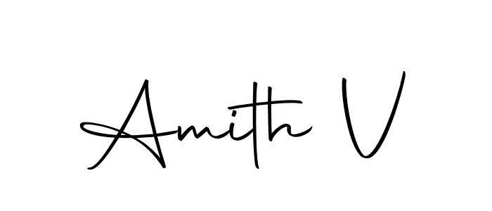Create a beautiful signature design for name Amith V. With this signature (Autography-DOLnW) fonts, you can make a handwritten signature for free. Amith V signature style 10 images and pictures png