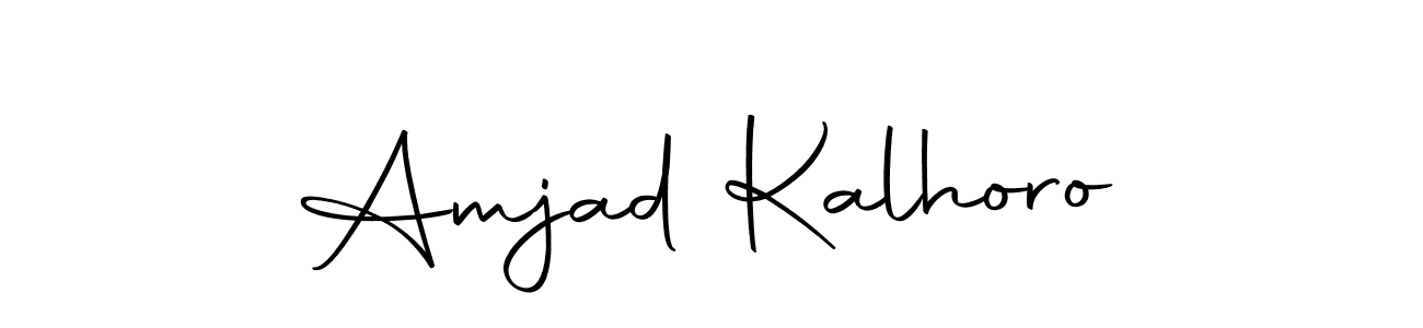 How to make Amjad Kalhoro name signature. Use Autography-DOLnW style for creating short signs online. This is the latest handwritten sign. Amjad Kalhoro signature style 10 images and pictures png