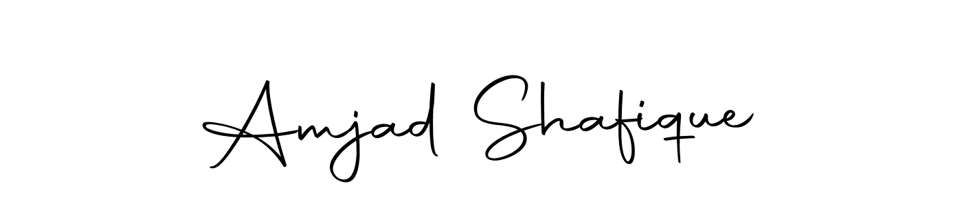 How to make Amjad Shafique name signature. Use Autography-DOLnW style for creating short signs online. This is the latest handwritten sign. Amjad Shafique signature style 10 images and pictures png