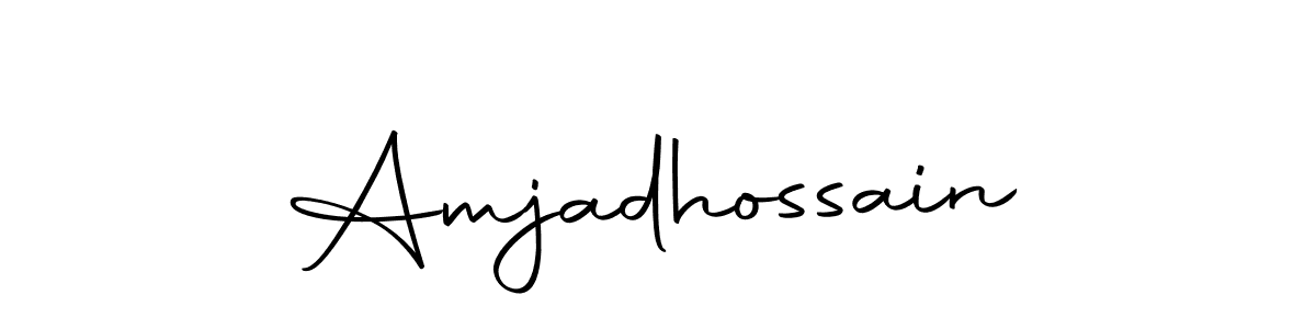 Create a beautiful signature design for name Amjadhossain. With this signature (Autography-DOLnW) fonts, you can make a handwritten signature for free. Amjadhossain signature style 10 images and pictures png