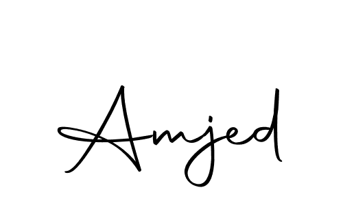 You should practise on your own different ways (Autography-DOLnW) to write your name (Amjed) in signature. don't let someone else do it for you. Amjed signature style 10 images and pictures png