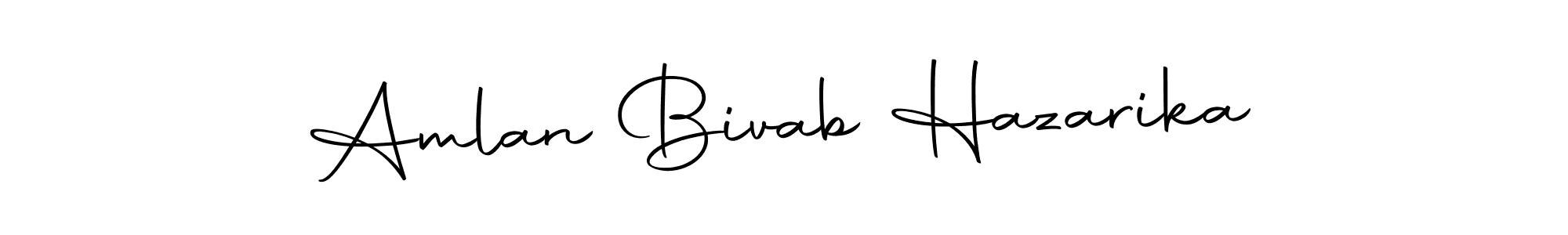 The best way (Autography-DOLnW) to make a short signature is to pick only two or three words in your name. The name Amlan Bivab Hazarika include a total of six letters. For converting this name. Amlan Bivab Hazarika signature style 10 images and pictures png