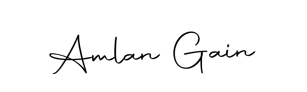 Create a beautiful signature design for name Amlan Gain. With this signature (Autography-DOLnW) fonts, you can make a handwritten signature for free. Amlan Gain signature style 10 images and pictures png